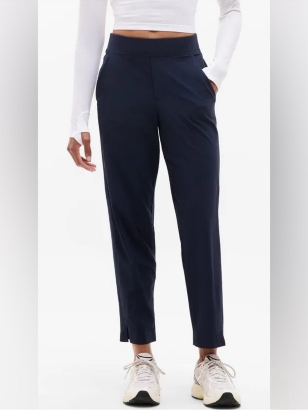 Athleta Brooklyn Ankle Pants navy blue 10 women’s casual lightweight travel